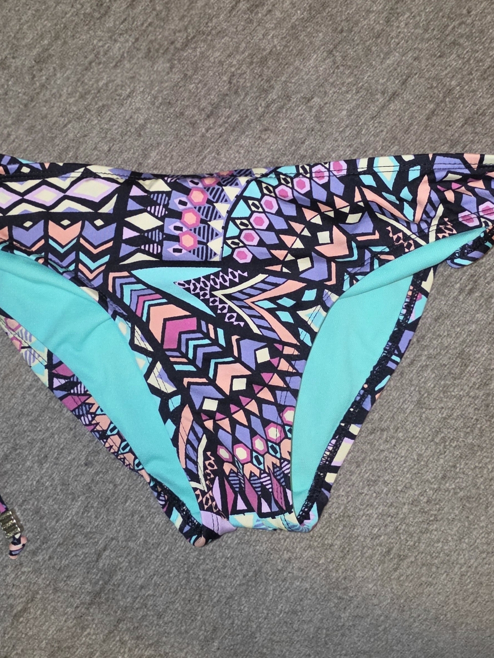 Bar III Multicolor Aztec Print Bikini Bottom Size Medium